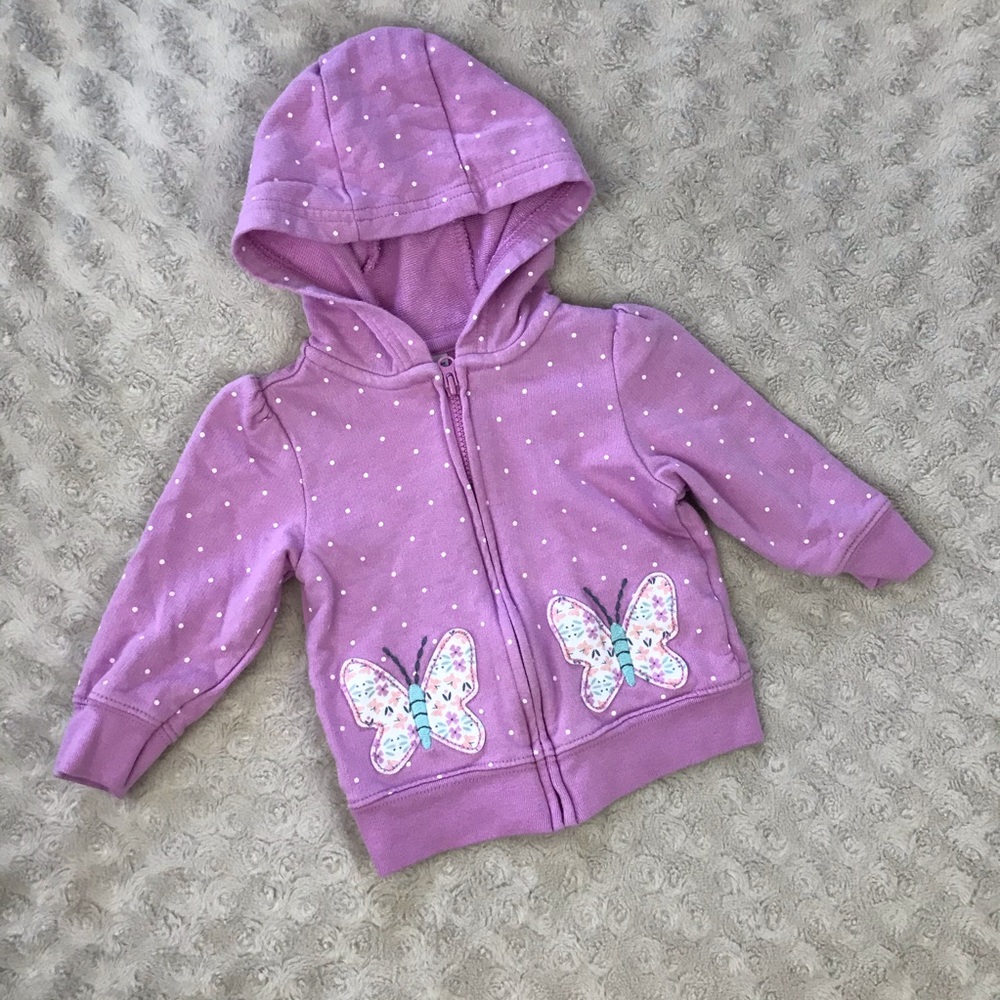 Baby Girl Light Jacket Bundle Butterfly Hearts - Picture 2 of 6